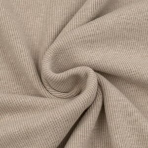 Baumwoll BĂĽndchenstoff Ripp Breite 50cm Farbe Beige meliert